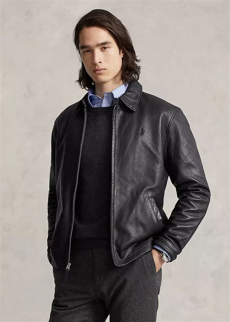 ralph lauren leather jacket sale